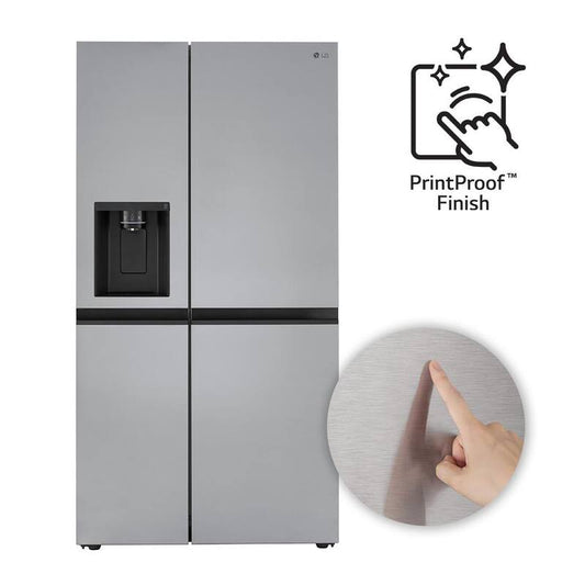 27 cu. ft. Side by Side Refrigerator w/ Door Cooling and Ice and Water Dispenser in PrintProof Stainless Steel