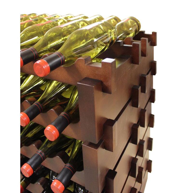 108-Bottle Natural Double Modular Wine Rack