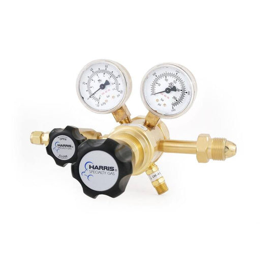 0 PSI to 50 PSI 2-Stage CGA 580 Brass 1/4 in. Compression Fitting Nitrogen Helium Argon Specialty Gas Lab Regulator