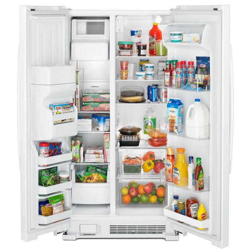 21.4 cu. ft. Side by Side Refrigerator in White