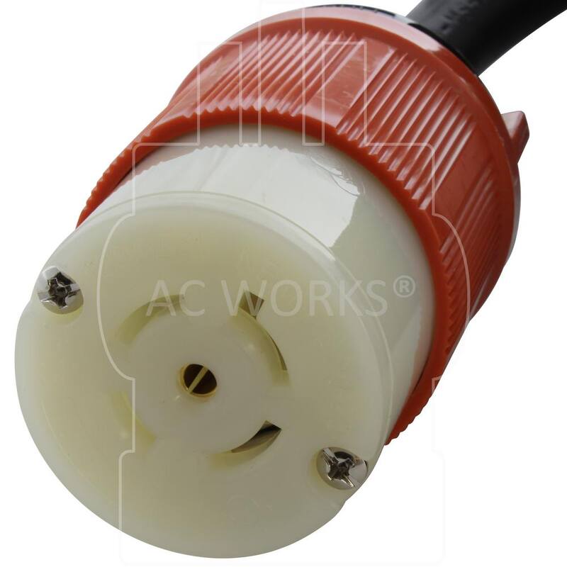 100 ft. SOOW 12/5 NEMA L21-20 20 Amp 3-Phase 120/208V Industrial Rubber Extension Cord