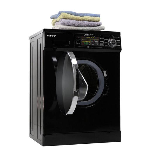 1.57 cu. ft. 110-Volt Black High-Efficiency Compact Vented/Ventless Electric Version 2 Pro All-in-One Washer Dryer Combo