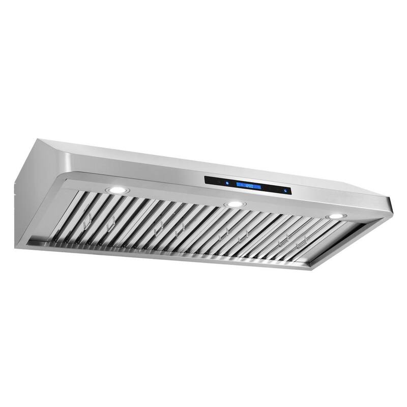 48 in. Ducted Under Cabinet Range Hood in Stainless Steel with Touchscreen LED Lighting and Remote Control