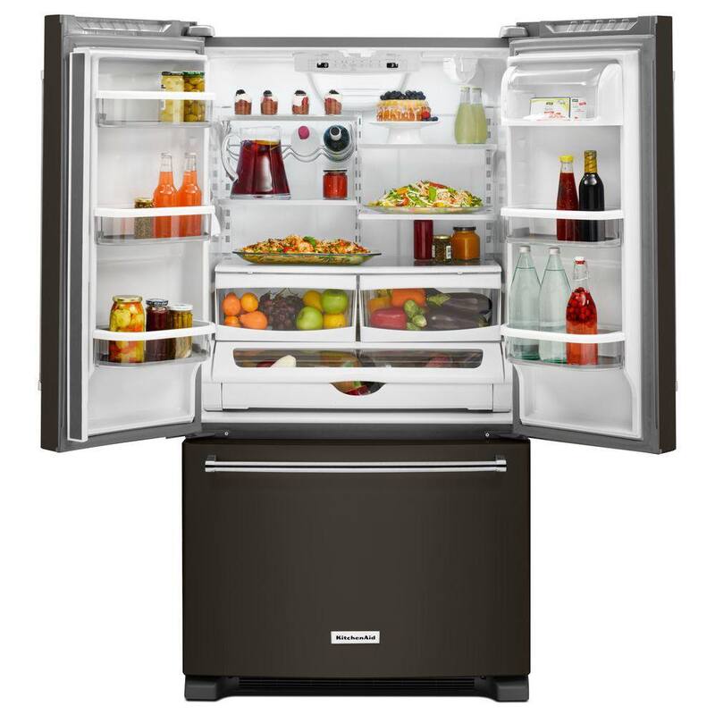 20 cu. ft. French Door Refrigerator in PrintShield Black Stainless Counter Depth