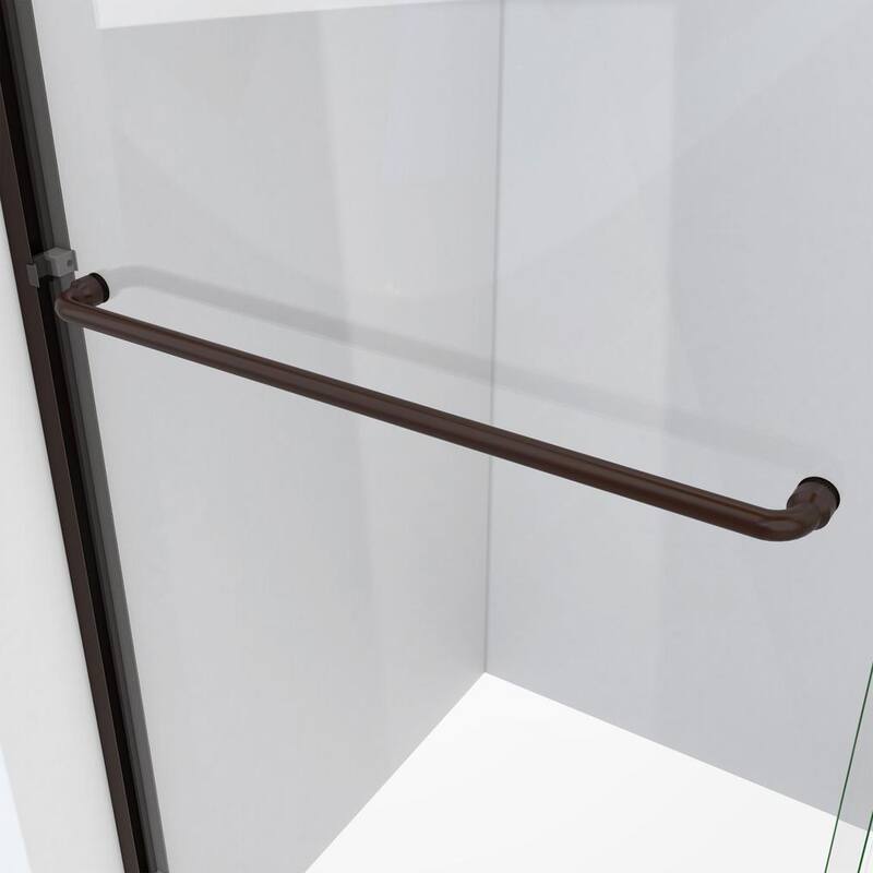 Alliance Pro ML 60 in. W x 70.5 in. H Sliding Semi Frameless Shower Door in Oil Rubbed Bronze with Clear Glass