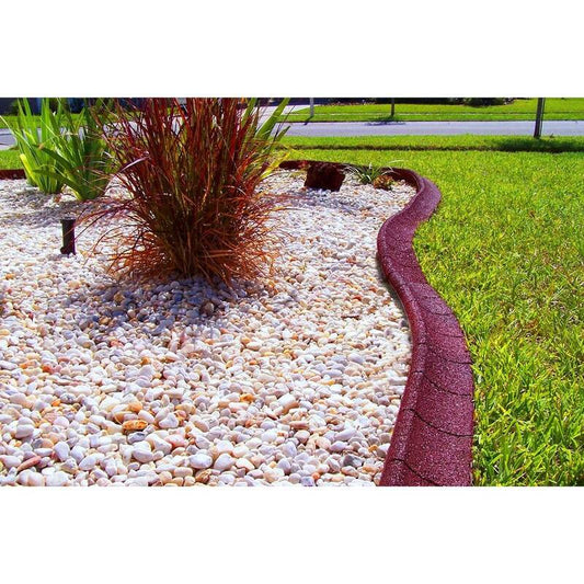 4 ft. Red Rubber Curb Landscape Edging 36-Count