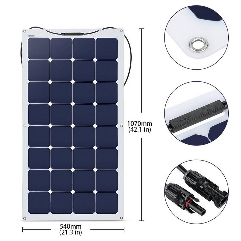 330-Watt Flexible Monocrystalline OffGrid Solar Power Kit with 3 x 110-Watt Solar Panel 30 Amp MPPT Charge Controller