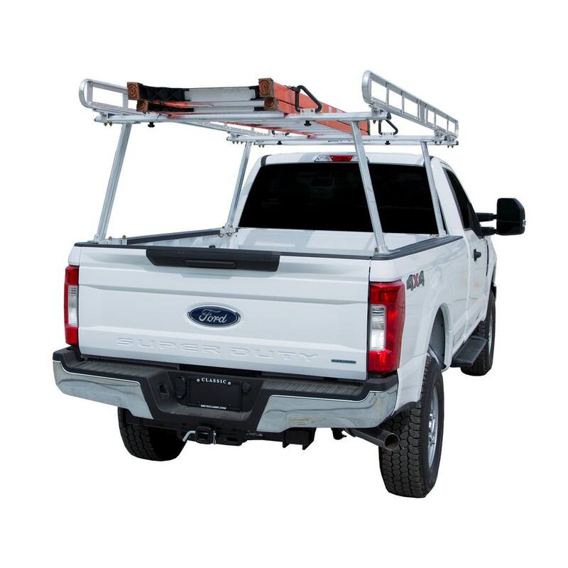 800 lbs. Capacity Clear Anodized Aluminum Truck Ladder Rack