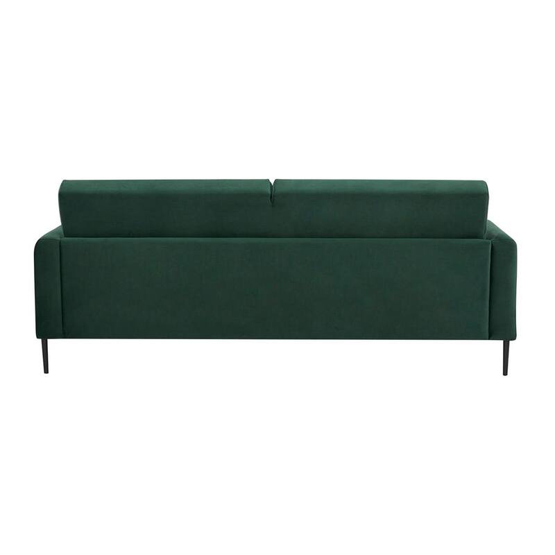 76 in. W Square Arm Fabric Rectangle Straight Sofa in Green