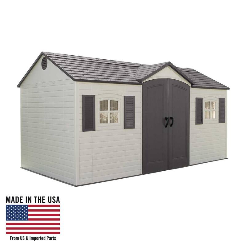 15 ft. x 8 ft. Resin Outdoor Garden Shed