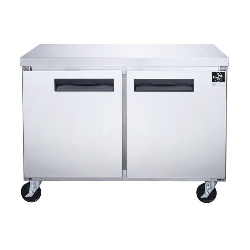 48.125 in. W 12.2 cu. ft. 2-Door Commercial Upright Undercounter Freezer