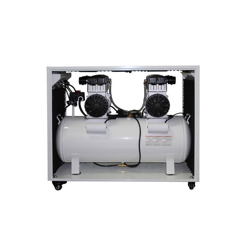 20 Gal. 4.0 HP Ultra Quiet and Oil-Free Electric Air Compressor in Sound Proof Cabinet