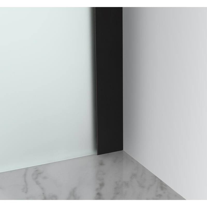 56 in. -60 in. x 38 in. x 80 in. Frameless Corner Sliding Shower Enclosure Frosted Glass in Oil Rubbed Bronze