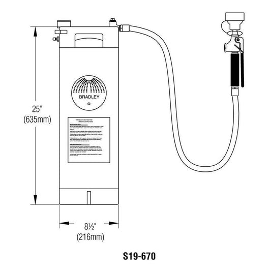 5 Gal. Portable Facewash Drench Hose