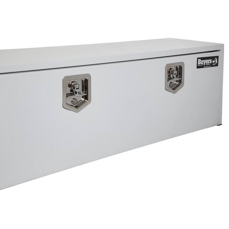 96 White Steel Full Size Top Mount Truck Tool Box