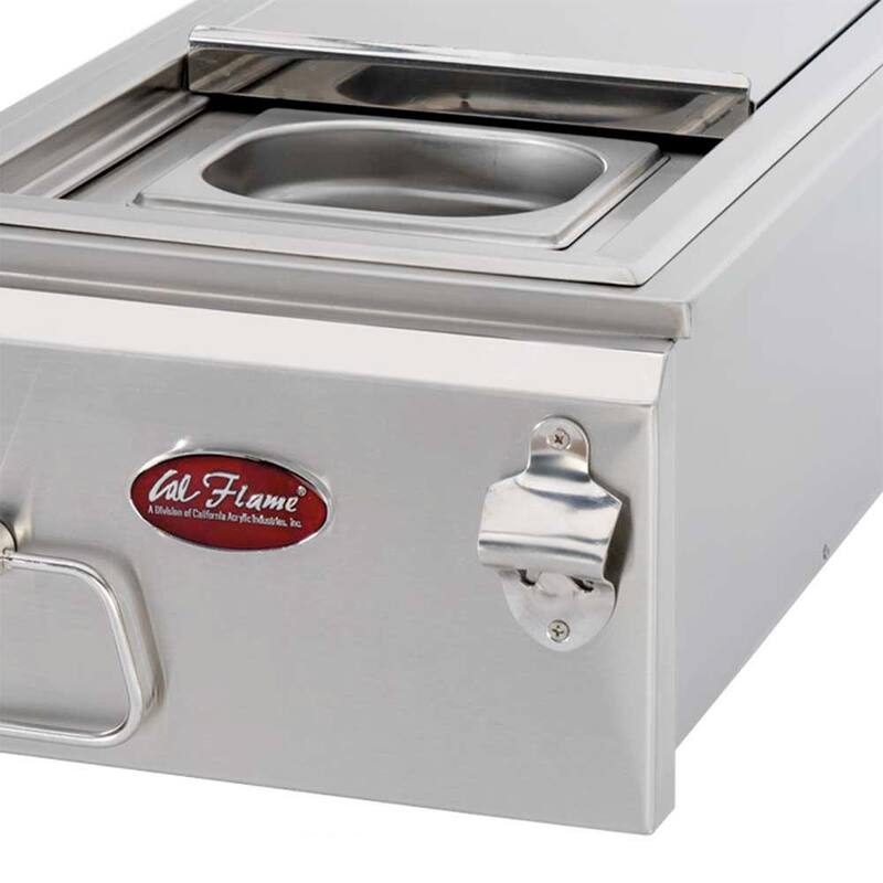 12 in. Built-In BBQ Stainless Steel Cocktail Center