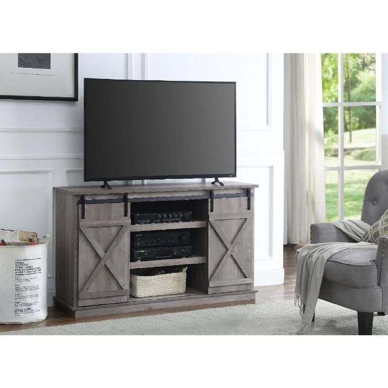 16 in. Gray TV Stand