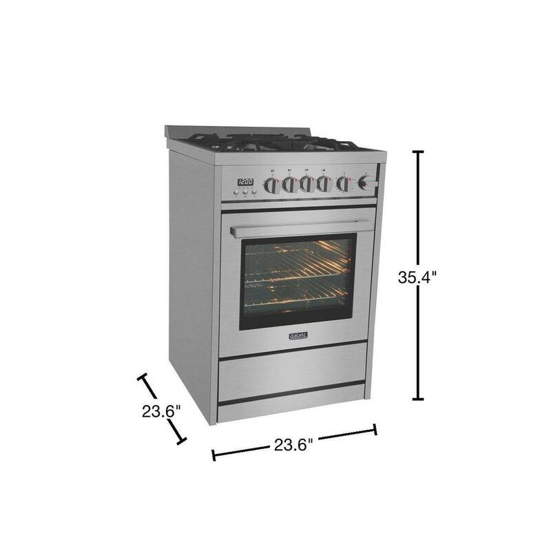 24 in. 2.7 cu. ft. Gas Range in Stainless Steel with Oven