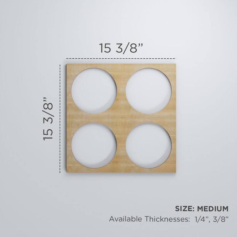 15-3/8 x 15-3/8 x 1/4 Medium Wembley Decorative Fretwork Wood Wall Panels Birch 50-Pack