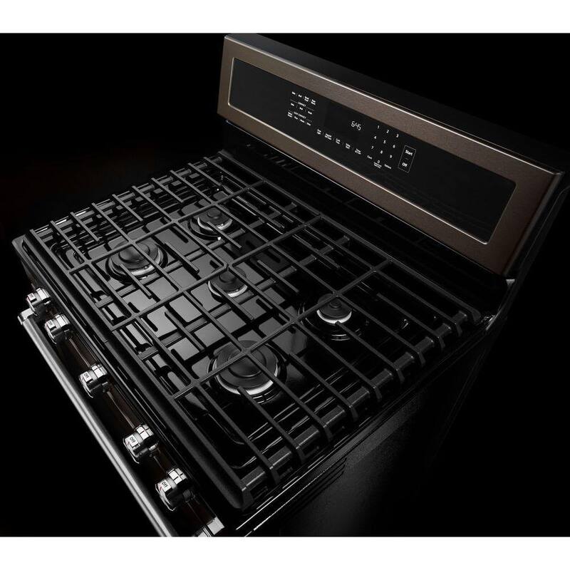 5.8 cu. ft. Gas Range with Self-Cleaning Oven in PrintShield Black Stainless