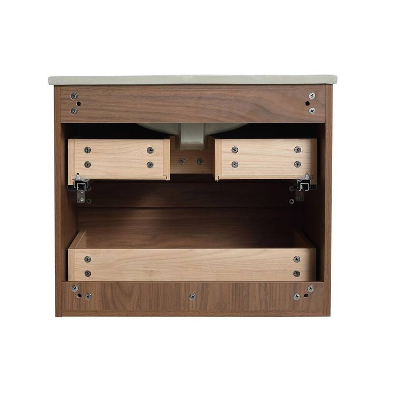 18.3 in. W x 24 in. D x 20.5 in. H in Brown Cabinet with White Top