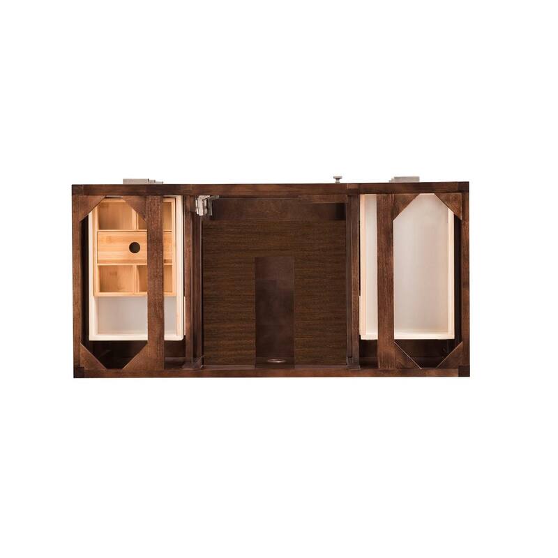 Addison 48 in. W x 23.5 in. D x 35.5 in. H Bath Vanity in Mid Century Acacia with Quartz Vanity Top in Eternal Marfil