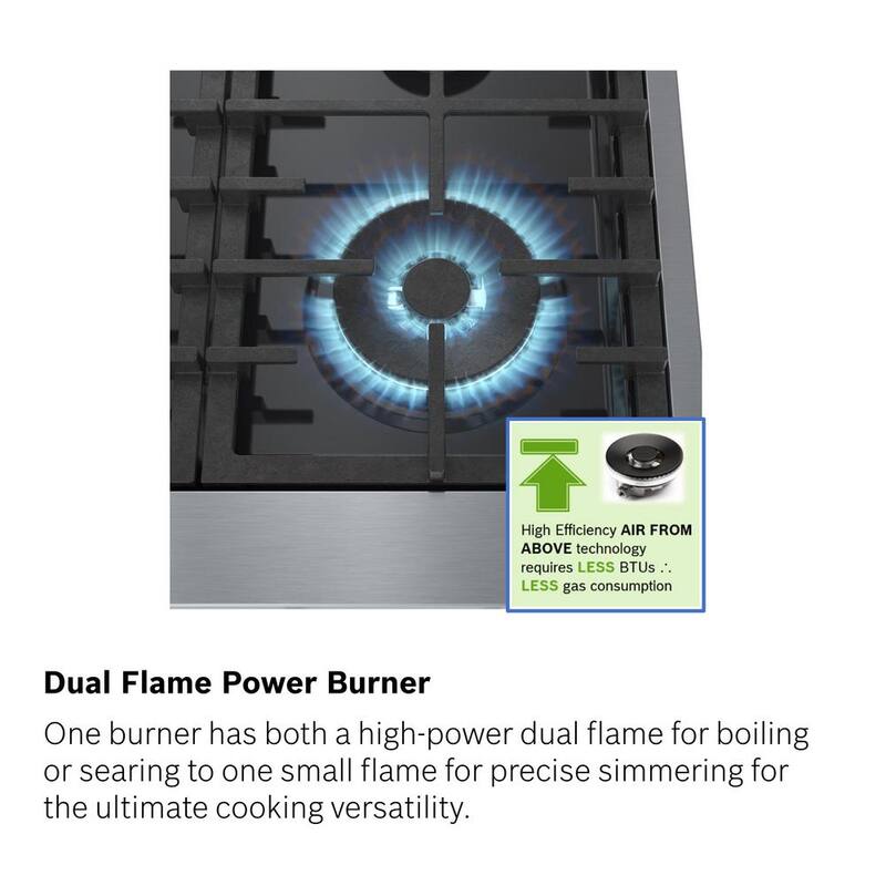 30 in. Gas Cooktop in Stainless Steel with 4-Burners Including 18000 BTU Burner