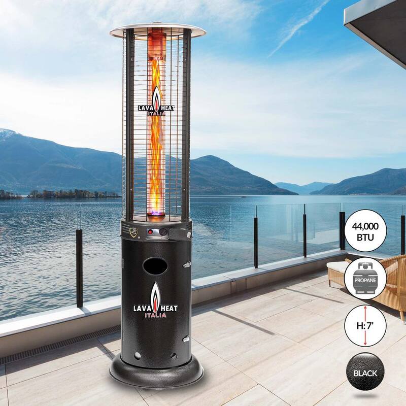 51000 BTU Opus Lite-R-Line-7MPBL Hammered Black Propane Patio Heater