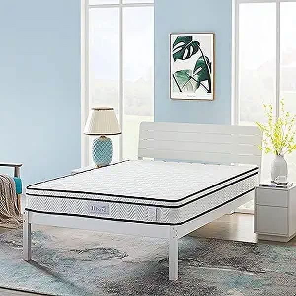 10 Inch Hybrid Mattress in a Box Gel Inflation Memory Foam with Pocket Coils Innerspring for a Cool Sleep Full Size Mattress Medium Firm