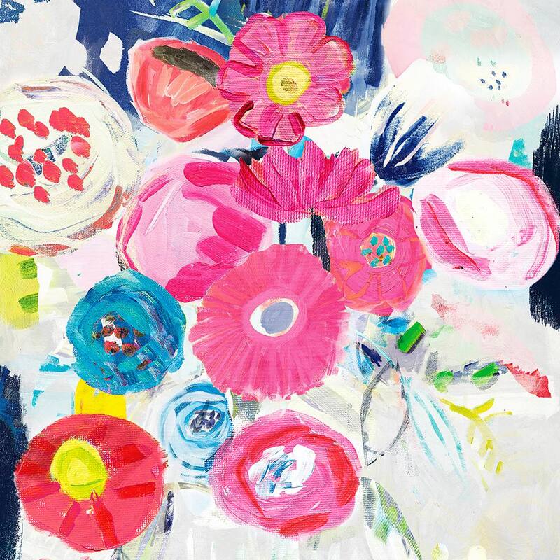 84 in. x 84 in. Fresh Florals III by Farida Zaman Wall Art