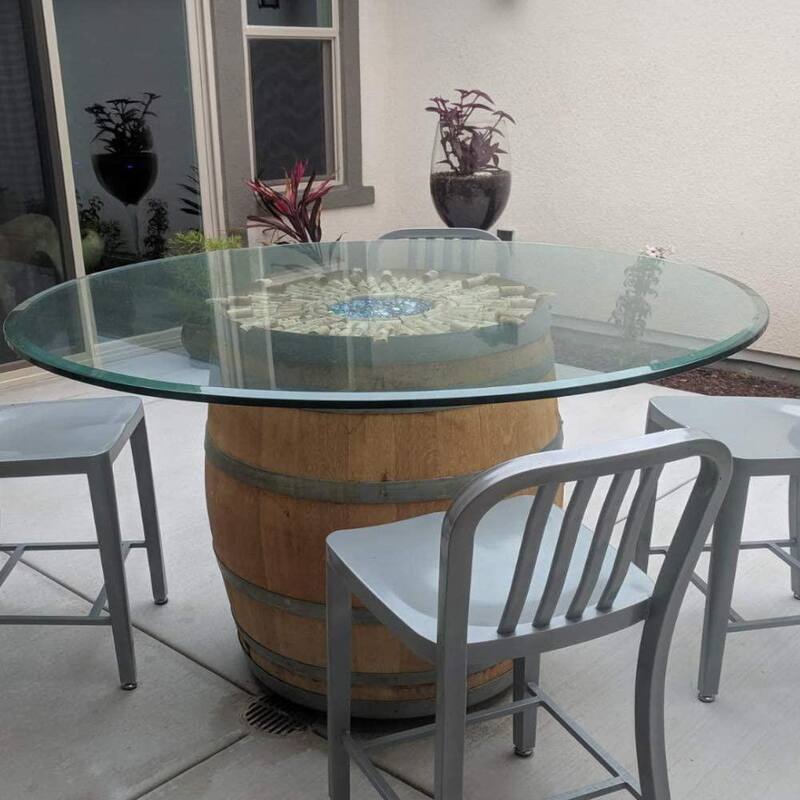 60 in. Clear Round Glass Table Top 1/2 in. Thickness Tempered Beveled Edge Polished