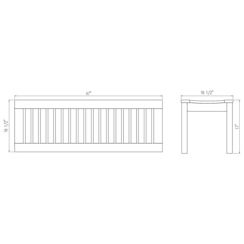 3-Piece Abbington Teak Wood Outdoor Picnic Dining Set