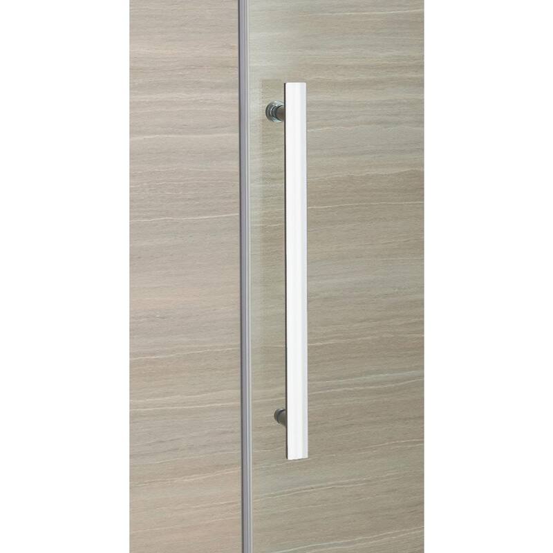 60 in. x 76 in. Semi-Frameless Concealed Sliding Shower Door in Chrome