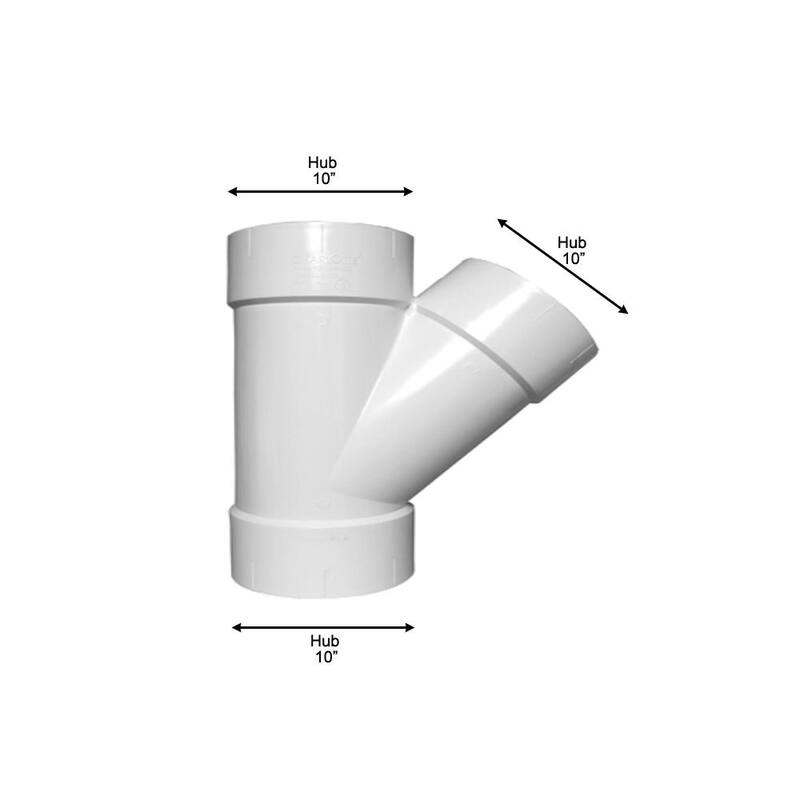 10 in. PVC DWV Wye