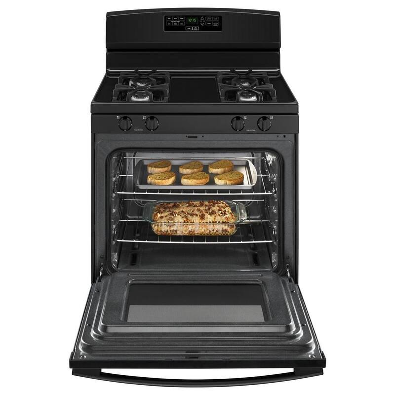 30 in. 4 Burner Freestanding Gas Range in Black