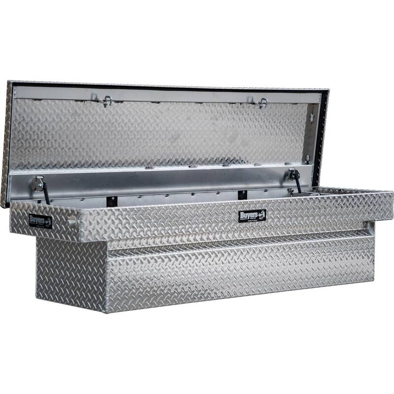 18 in. x 27 in. x 71 in. Diamond Tread Aluminum Crossover Truck Tool Box