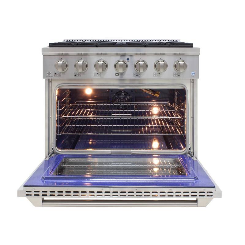 36 in. 5.2 cu. ft. Gas Range in Stainless Steel