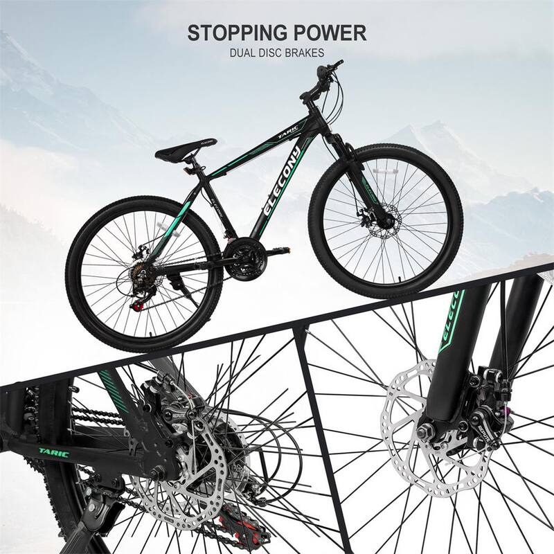 26 in. Mountain Bike/Bicycle Shimano 21 Speeds with Mechanical Disc Brakes and Aluminum/High-Carbon Steel Frame Black