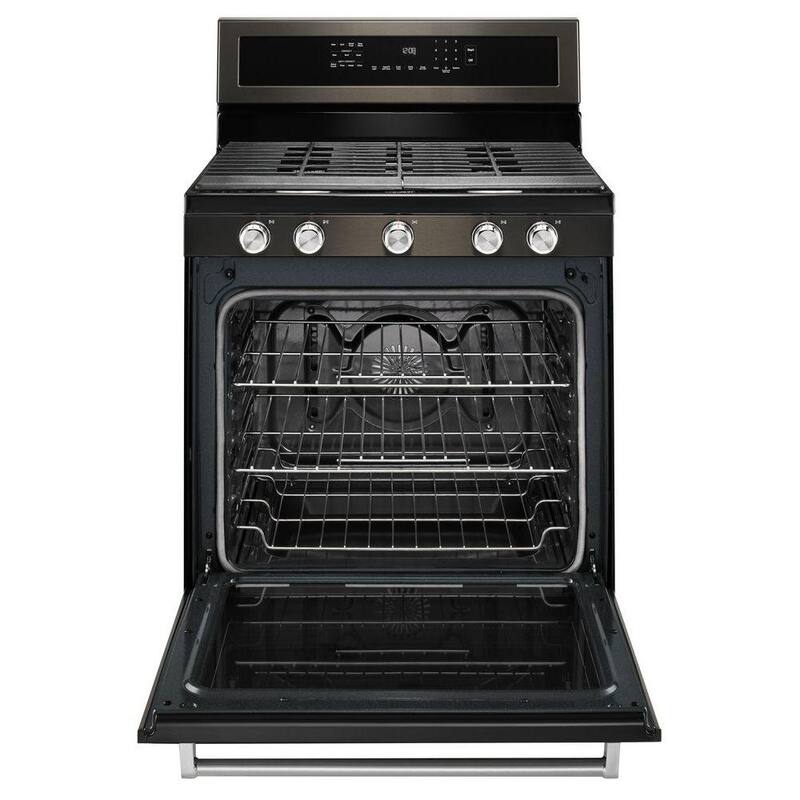 5.8 cu. ft. Gas Range with Self-Cleaning Oven in PrintShield Black Stainless