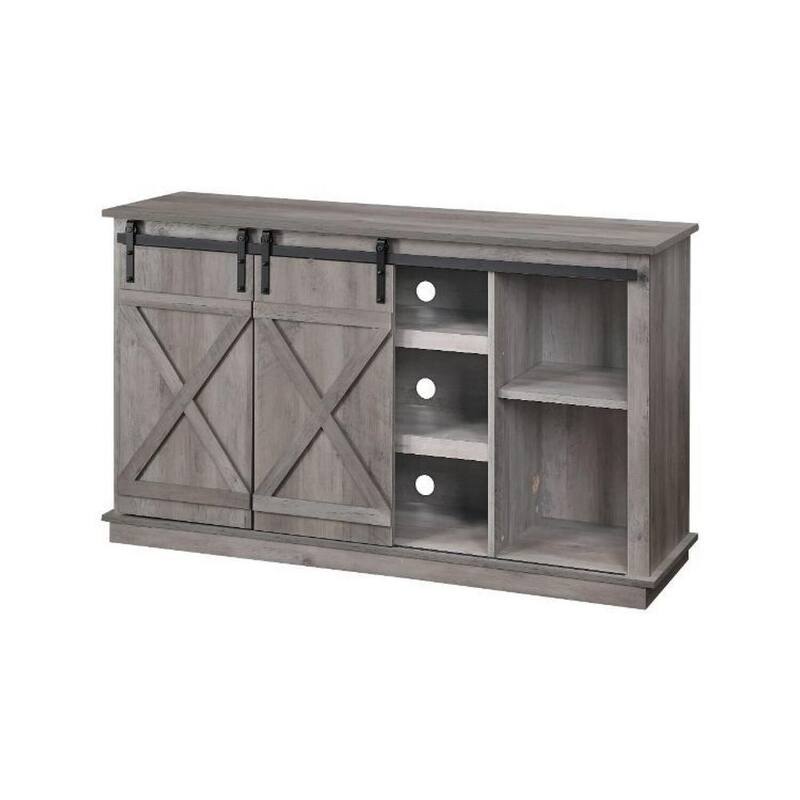 16 in. Gray TV Stand