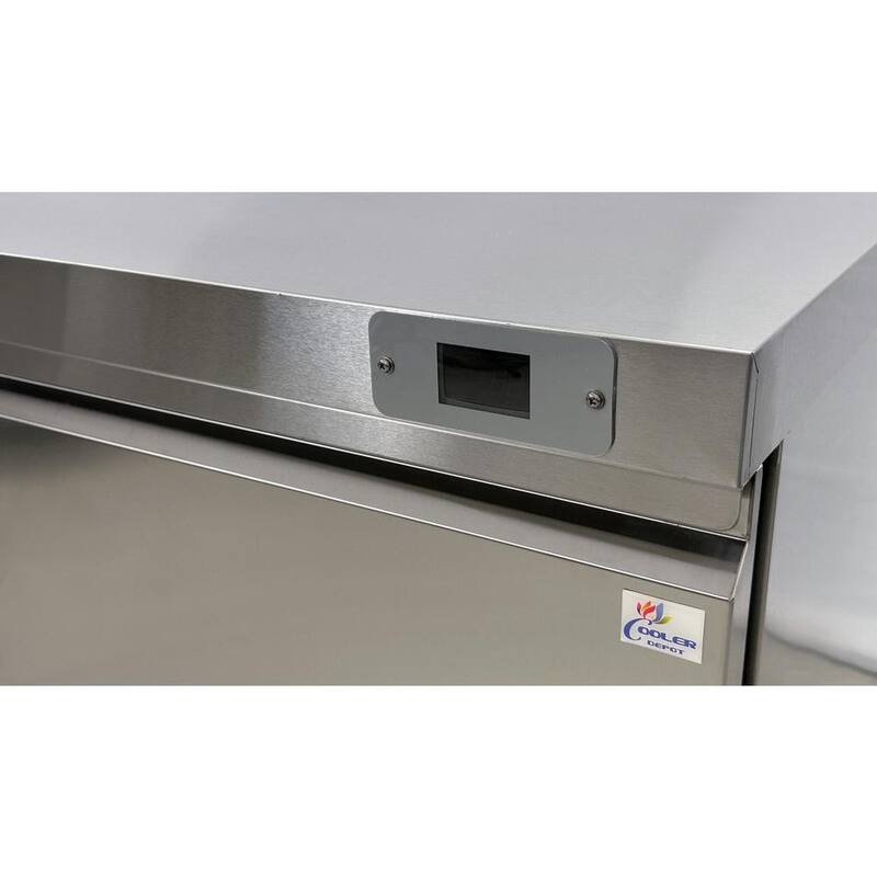 72 in. W 15.5 cu. ft. Commercial Under Counter Refrigerator Cooler in Stainless Steel