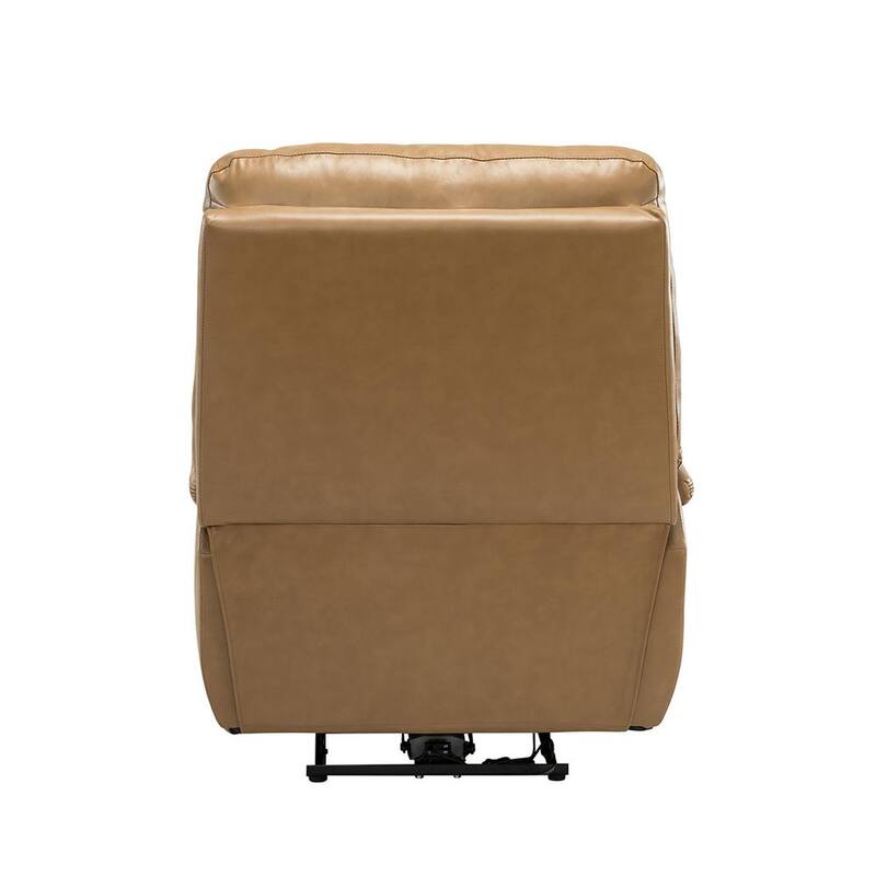 Alina Taupe Genuine Leather Power Recliner with USB Port