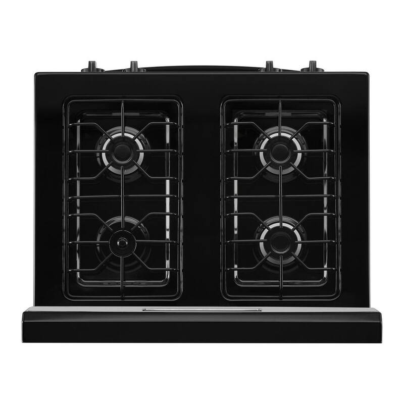 30 in. 4 Burner Freestanding Gas Range in Black