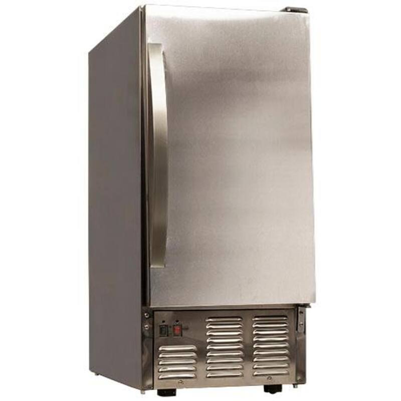 15 in. 50 lb. Built-In Outdoor Ice Maker in Stainless Steel