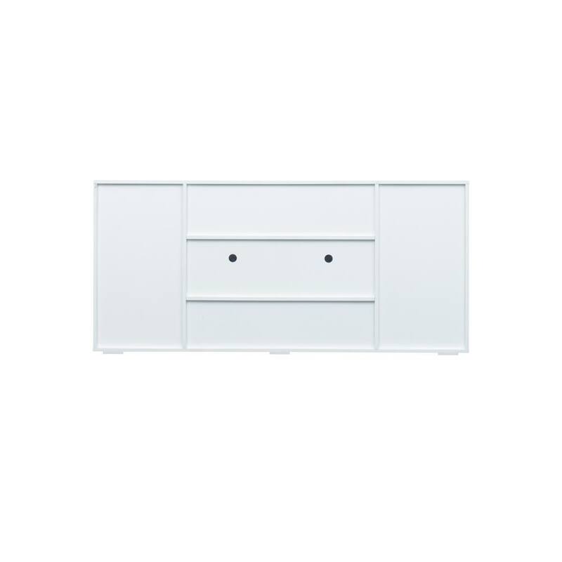 62.40 in. Lime White TV Stand with Double Doors and Drawers Fits TV's up to 70 in. for Living Room