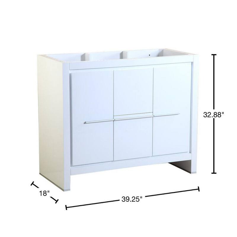 Allier 40 in. Modern Bathroom Vanity Cabinet in White