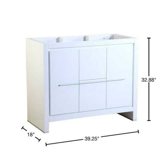 Allier 40 in. Modern Bathroom Vanity Cabinet in White