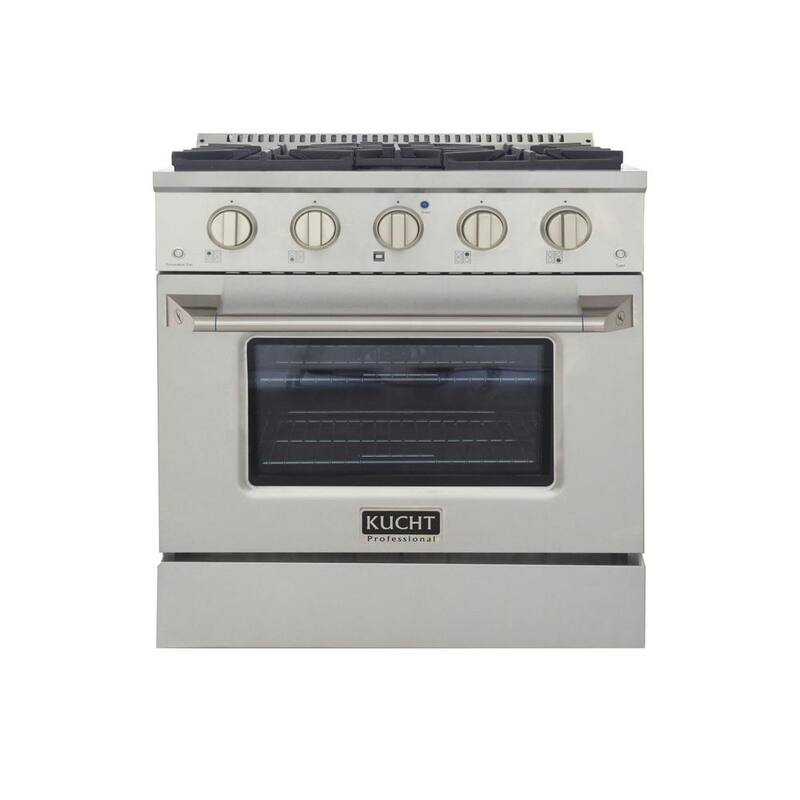 30 in. 4.2 cu. ft. Dual Fuel Range with Gas Stove and Electric Oven with Convection Oven in. Stainless Steel