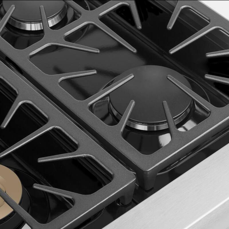 36 in. Pro-Style Slide-in Natural Gas Range Top Cooktop in Stainless Steel with 6 of Burners