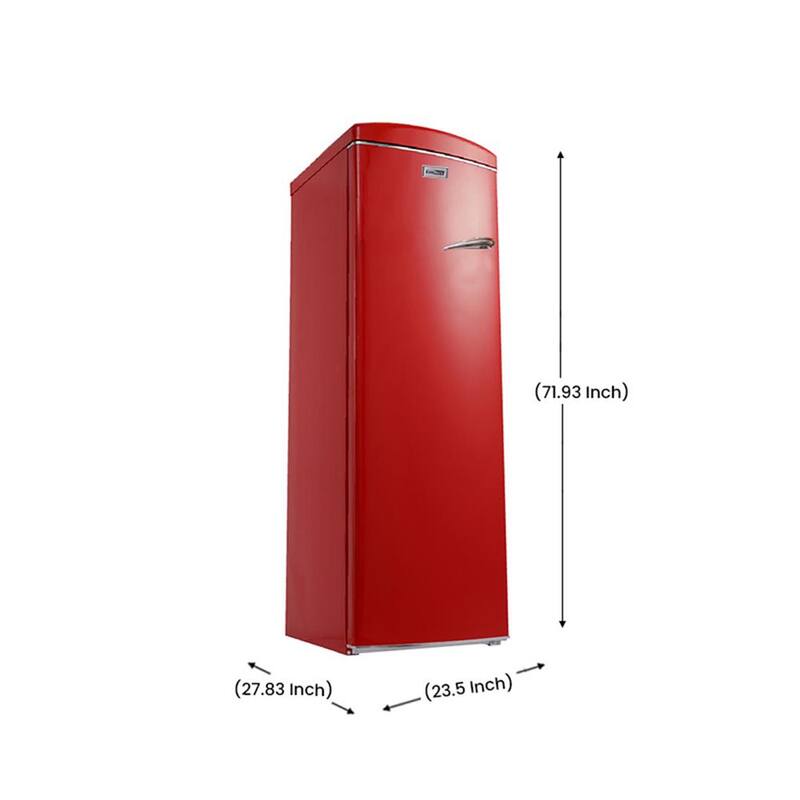 8.3 cu. ft. Frost Free Retro Upright Freezer in Red